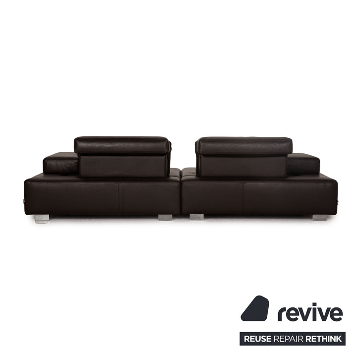 Brühl Leder Zweisitzer Dunkelbraun Sofa Couch Funktion