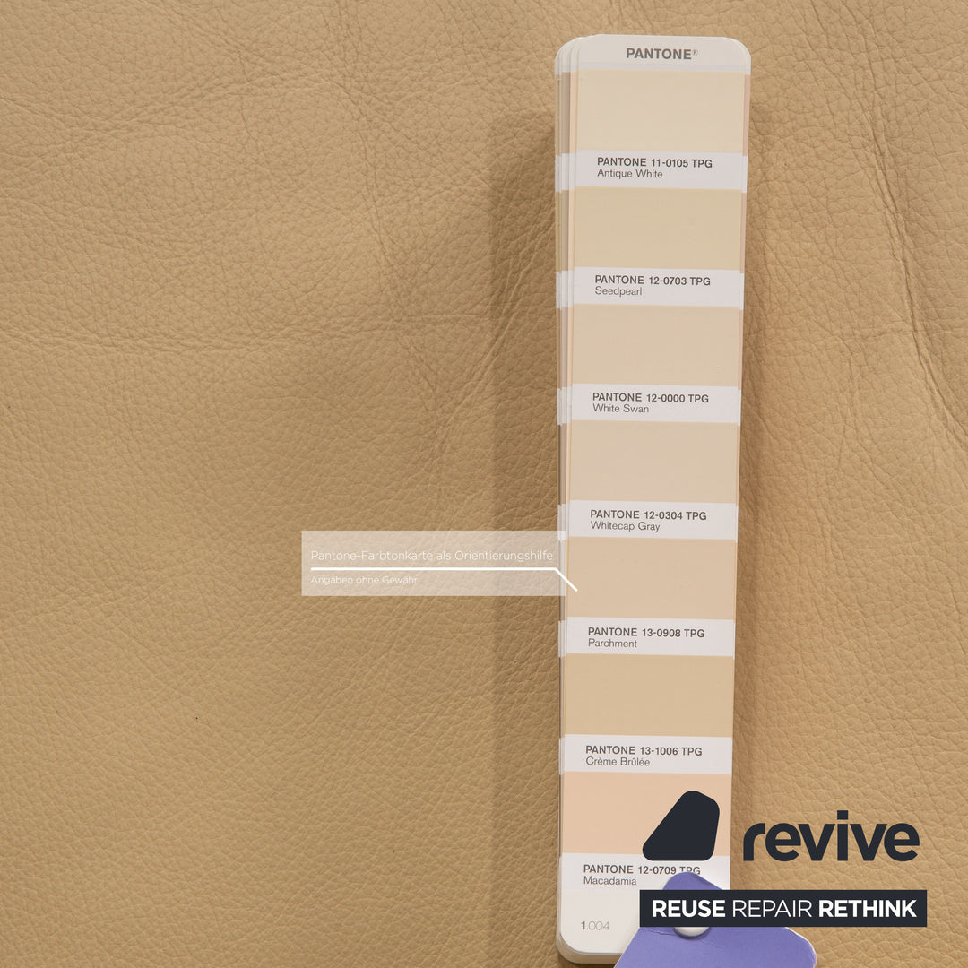 Brühl Moule Leder Ecksofa Creme Sofa Couch Funktion