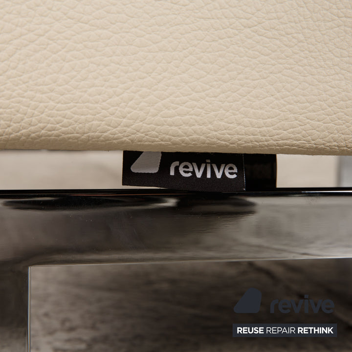 Brühl Moule Leder Hocker Creme