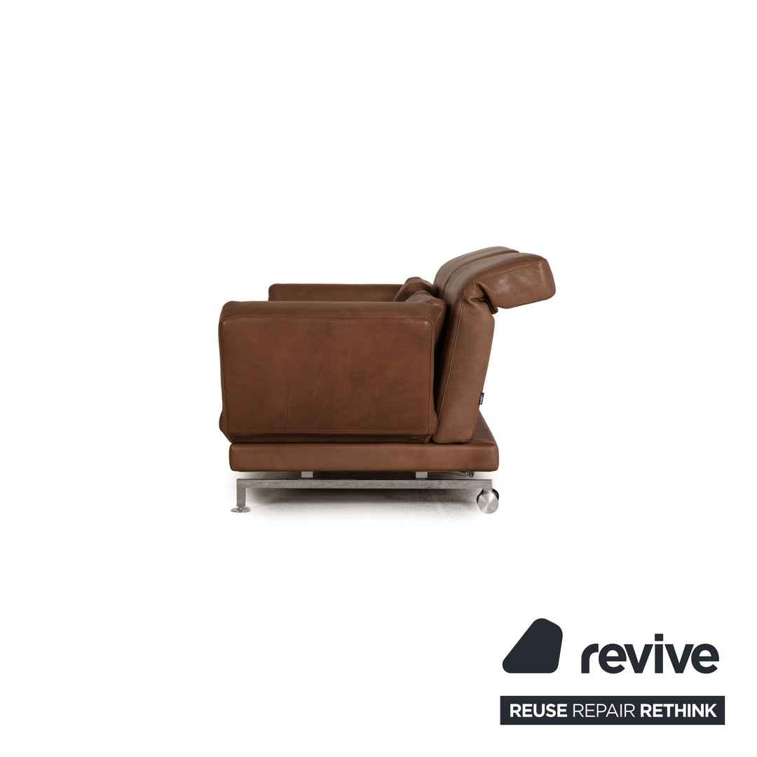 Brühl Moule Leder Sofa Braun Zweisitzer Couch Funktion Relaxfunktion