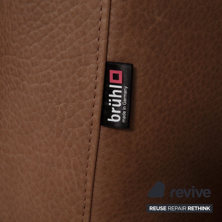 Brühl Moule Leder Sofa Braun Zweisitzer Couch Funktion Relaxfunktion