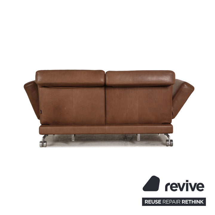 Brühl Moule Leder Sofa Braun Zweisitzer Couch Funktion Relaxfunktion