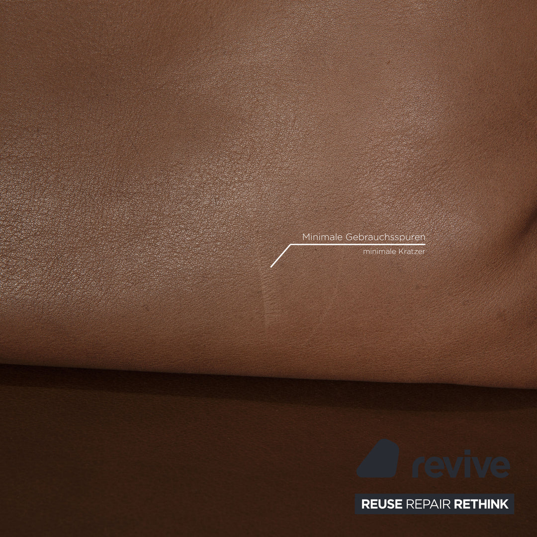 Brühl Moule Leder Sofa Braun Zweisitzer Couch Funktion Relaxfunktion