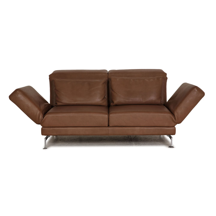 Brühl Moule Leder Sofa Braun Zweisitzer Couch Funktion Relaxfunktion
