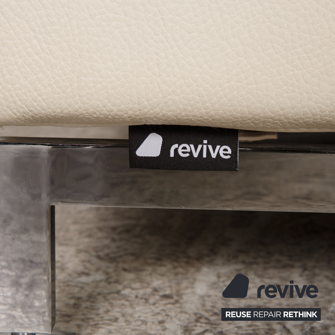 Brühl Moule Leder Sofa Creme Zweisitzer Couch Funktion Relaxfunktion