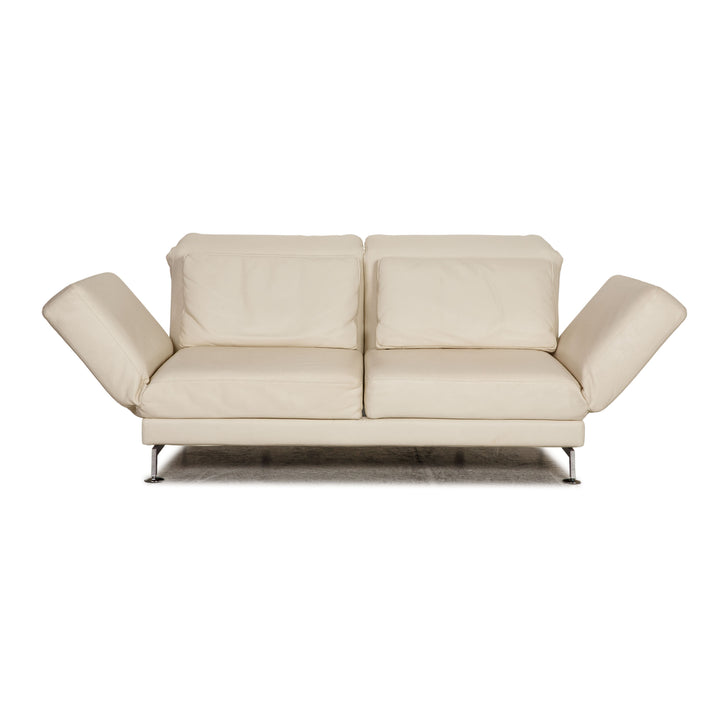 Brühl Moule Leder Sofa Creme Zweisitzer Couch Funktion Relaxfunktion