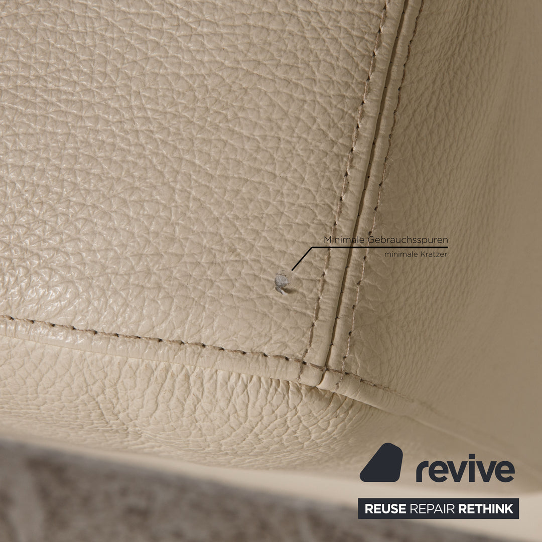 Brühl Moule Leder Sofa Creme Zweisitzer Couch Funktion Relaxfunktion