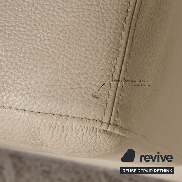 Brühl Moule Leder Sofa Creme Zweisitzer Couch Funktion Relaxfunktion