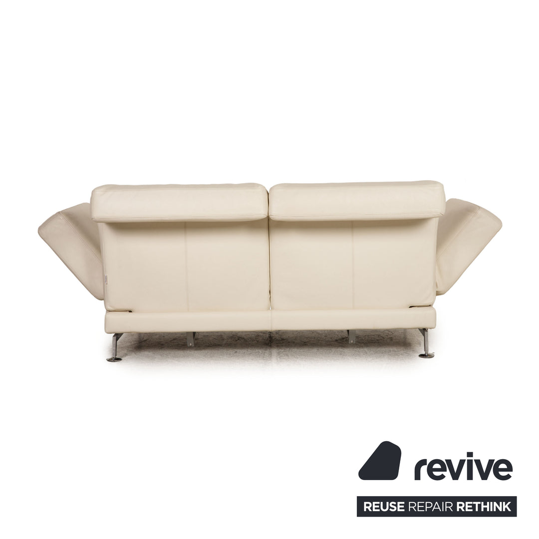 Brühl Moule Leder Sofa Creme Zweisitzer Couch Funktion Relaxfunktion