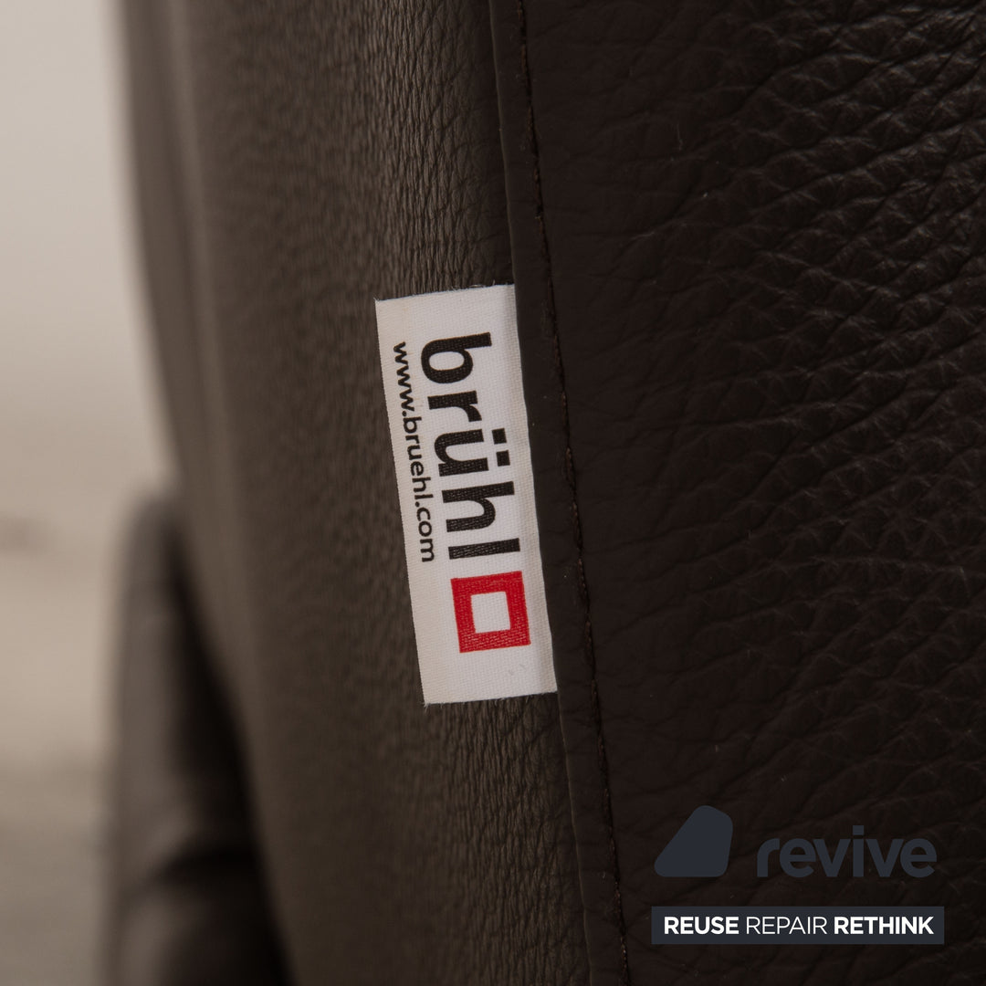 Brühl Moule Leder Sofa Braun Ecksofa Couch Funktion