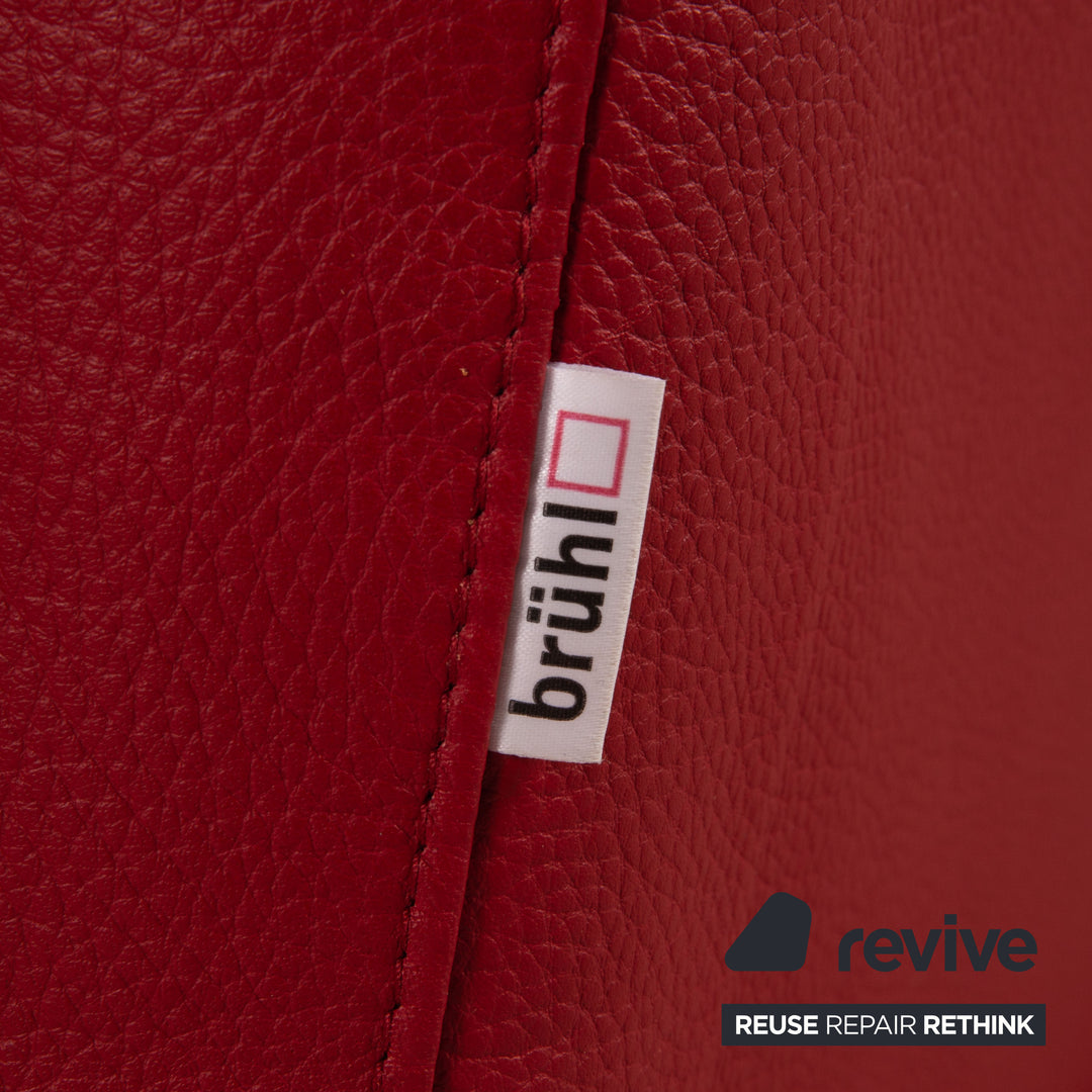 Brühl Moule Leder Sofa Rot Ecksofa Couch Funktion