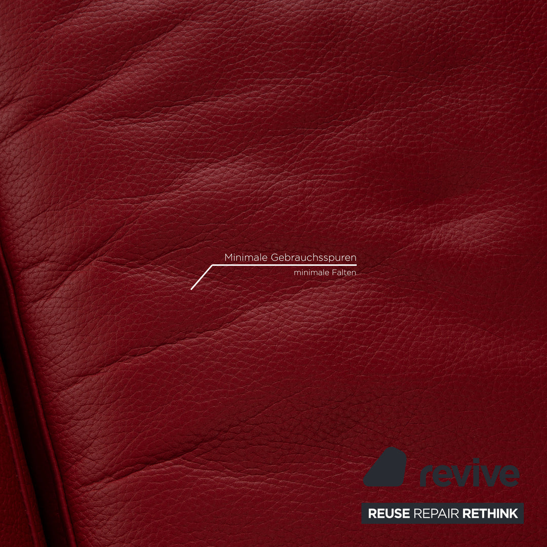 Brühl Moule Leder Sofa Rot Ecksofa Couch Funktion