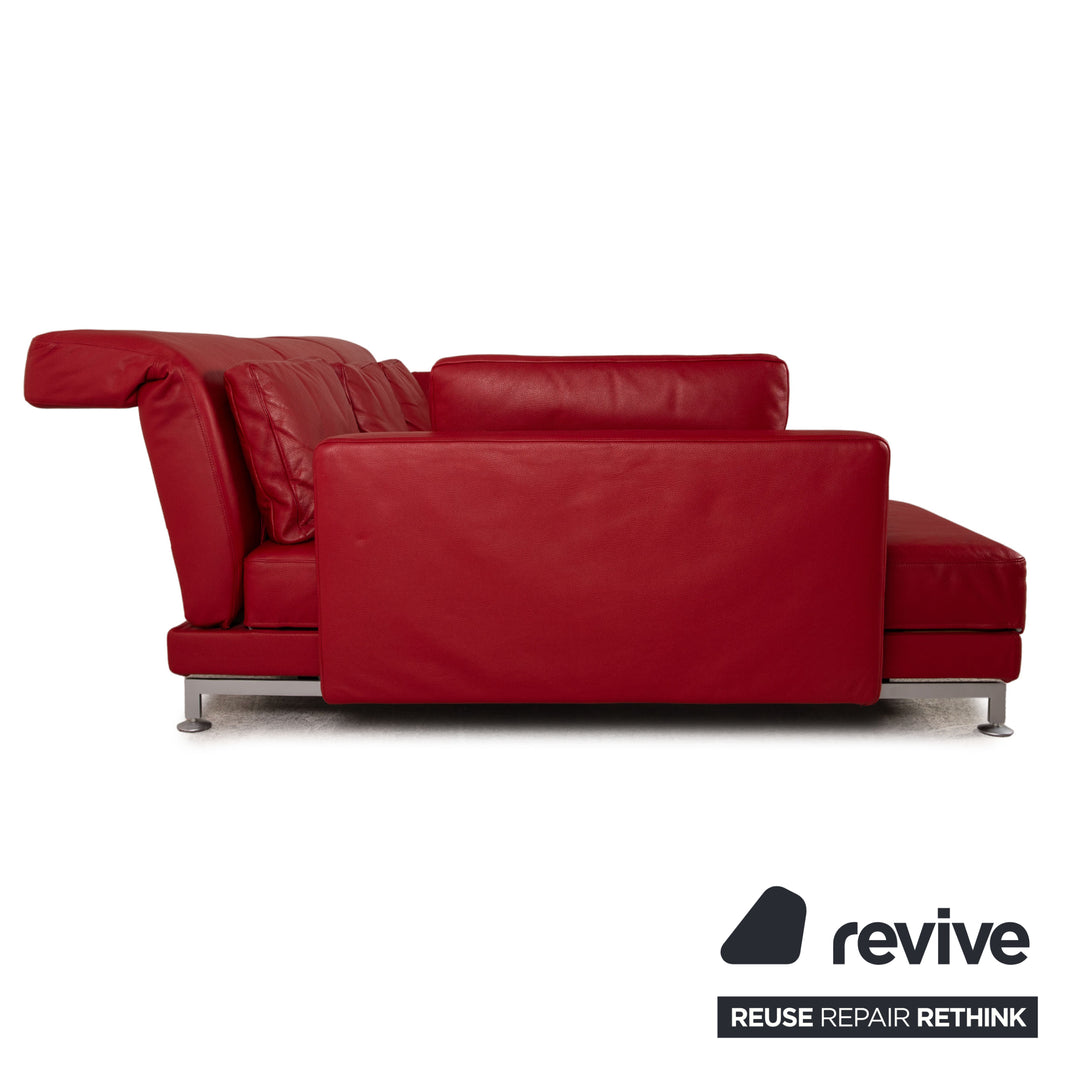 Brühl Moule Leder Sofa Rot Ecksofa Couch Funktion