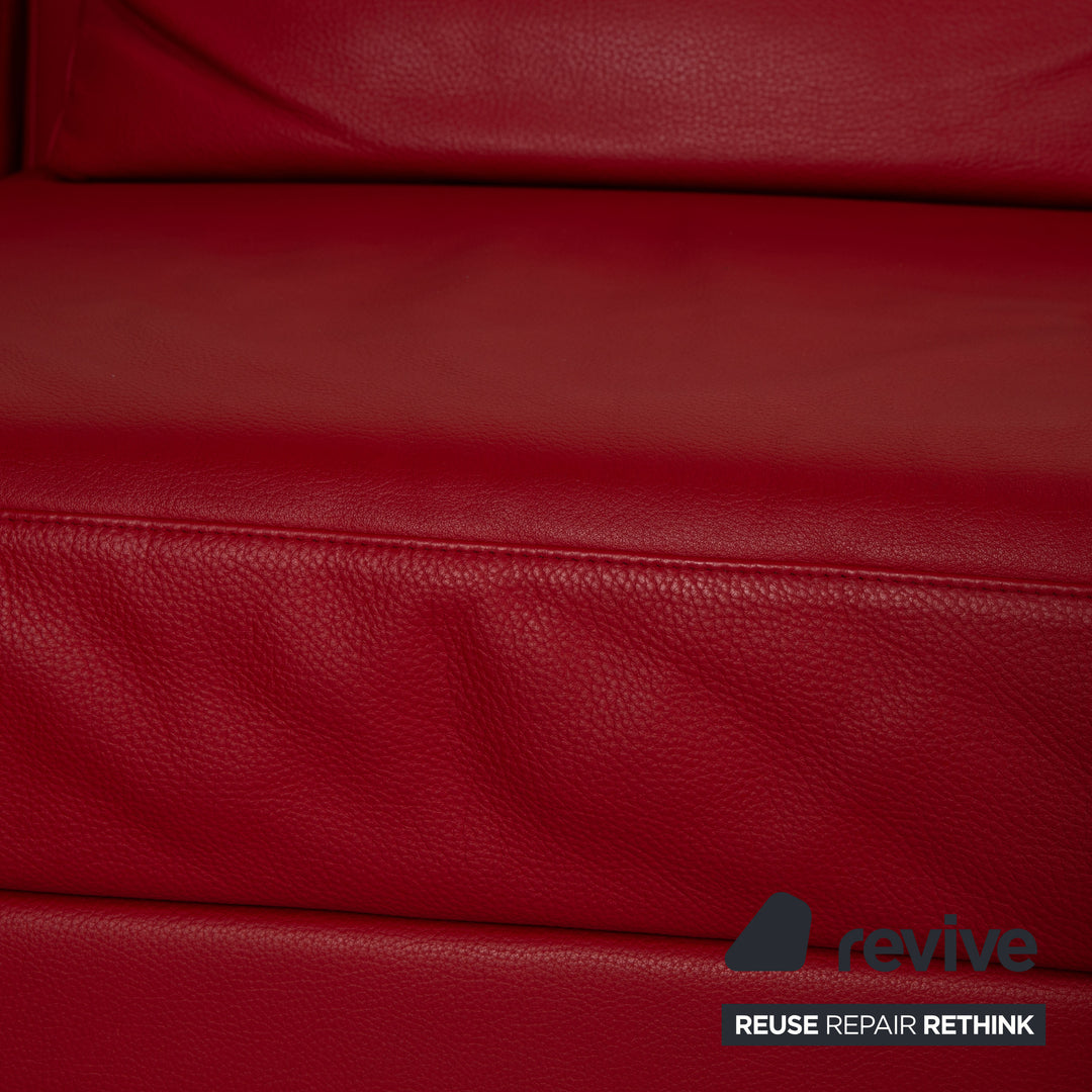 Brühl Moule Leder Sofa Rot Ecksofa Couch Funktion