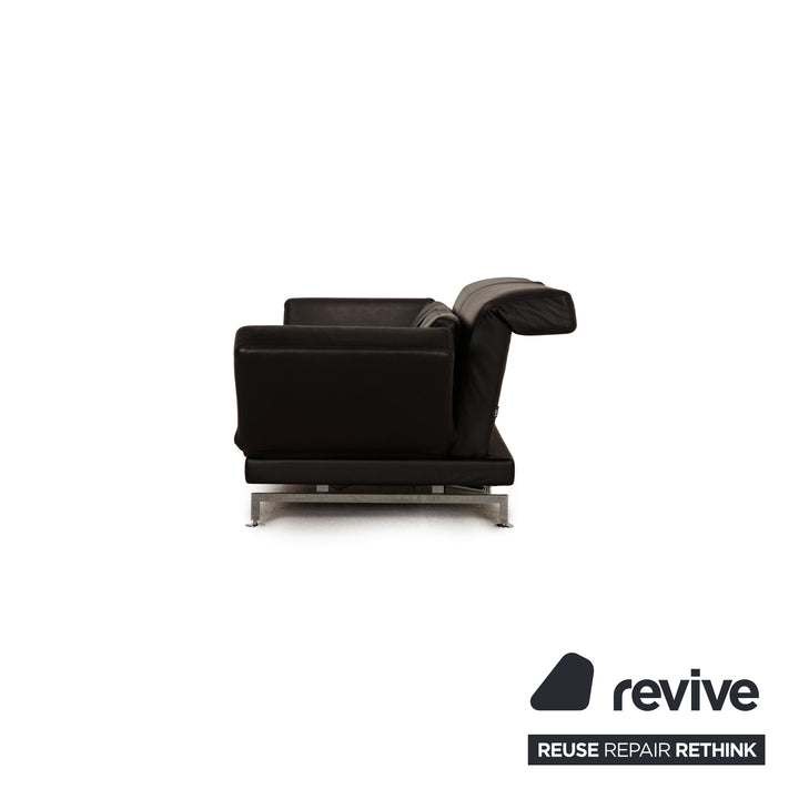 Brühl Moule Leder Sofa Schwarz Zweisitzer Couch Funktion