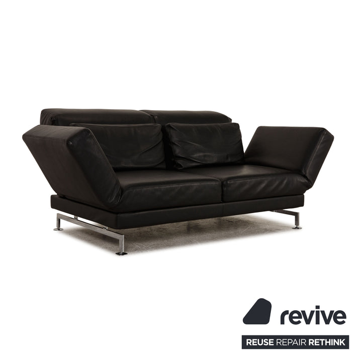 Brühl Moule Leder Sofa Schwarz Zweisitzer Couch Funktion