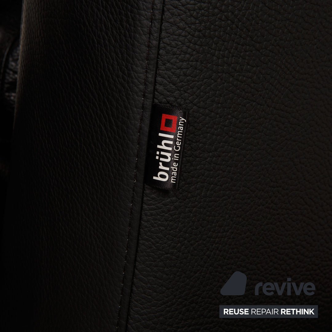 Brühl Moule Leder Sofa Schwarz Zweisitzer Couch Funktion