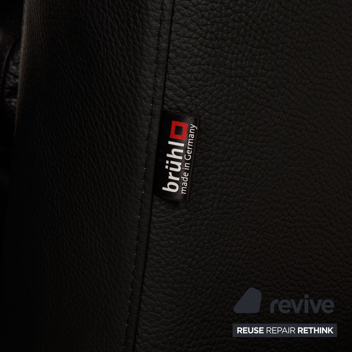 Brühl Moule Leder Sofa Schwarz Zweisitzer Couch Funktion