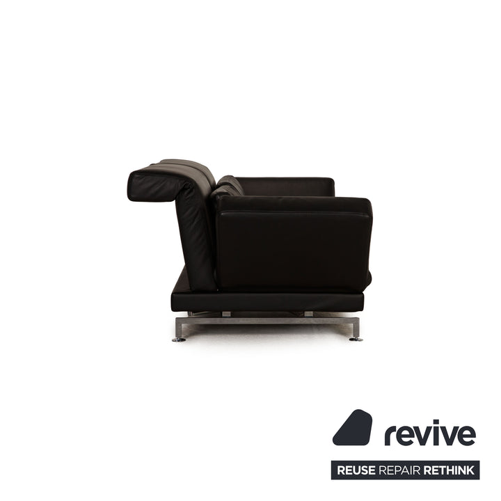 Brühl Moule Leder Sofa Schwarz Zweisitzer Couch Funktion