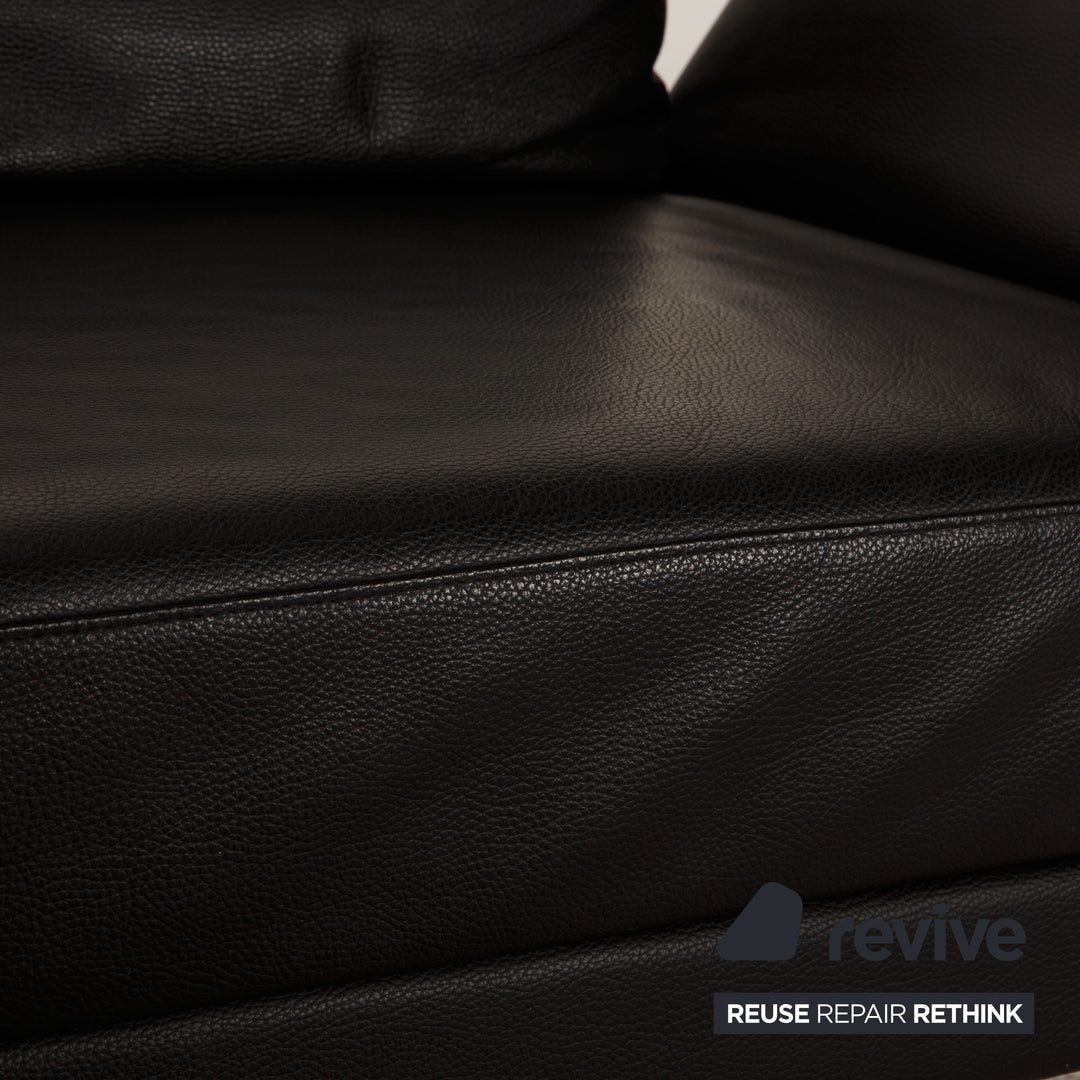 Brühl Moule Leder Sofa Schwarz Zweisitzer Couch Funktion