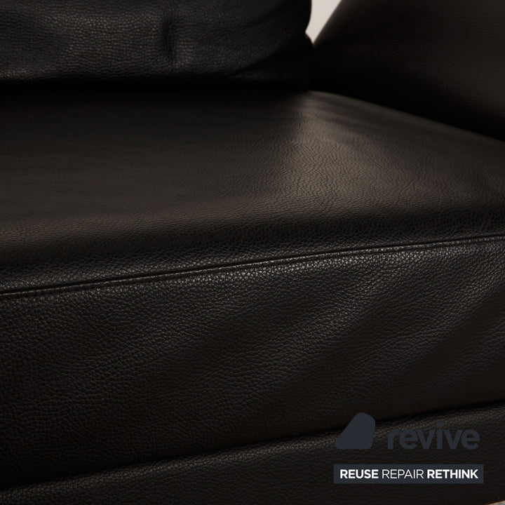 Brühl Moule Leder Sofa Schwarz Zweisitzer Couch Funktion