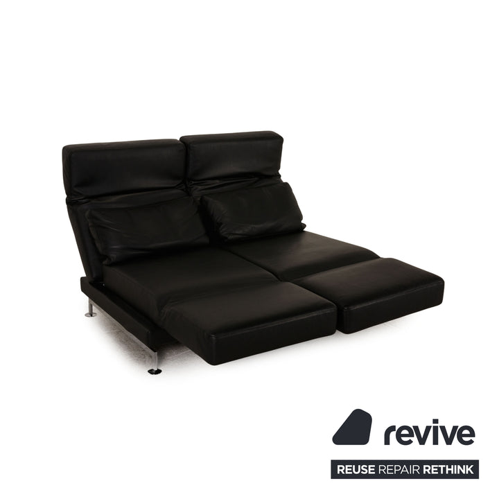 Brühl Moule Leder Sofa Schwarz Zweisitzer Couch Funktion
