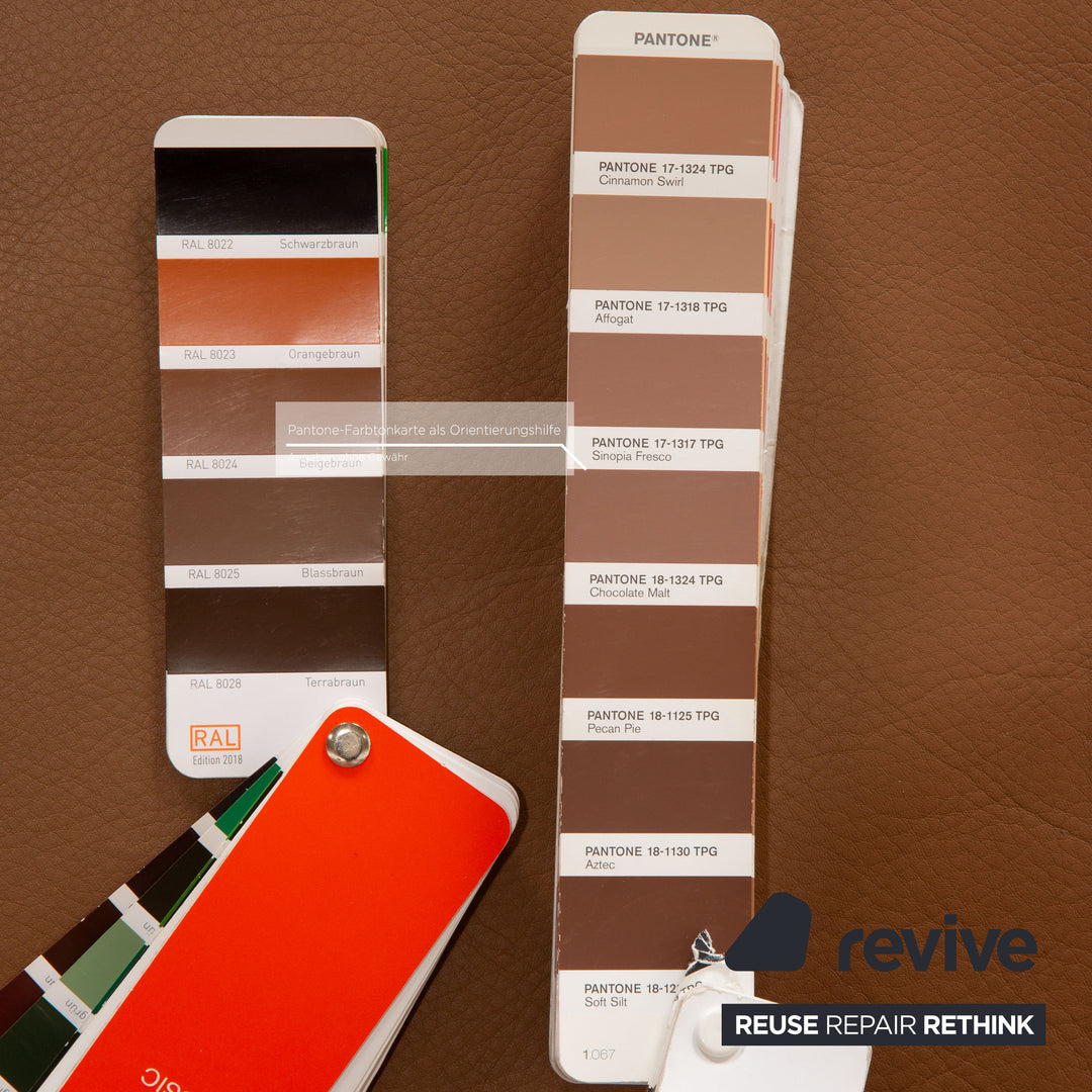 Brühl Moule Leder Zweisitzer Braun Sofa Couch manuelle Funktion