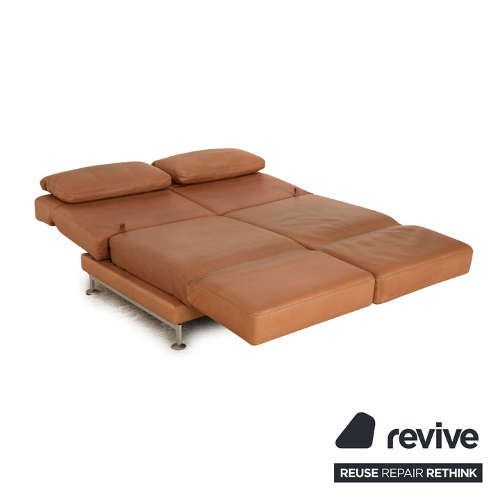 Brühl Moule Leder Zweisitzer Braun Sofa Couch manuelle Funktion