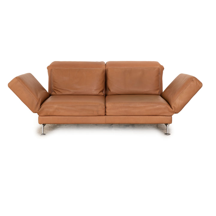 Brühl Moule Leder Zweisitzer Braun Sofa Couch manuelle Funktion