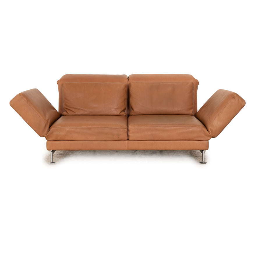 Brühl Moule Leder Zweisitzer Braun Sofa Couch manuelle Funktion