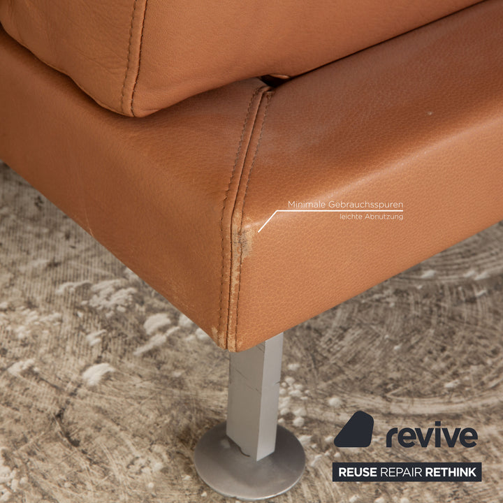 Brühl Moule Leder Zweisitzer Braun Sofa Couch manuelle Funktion