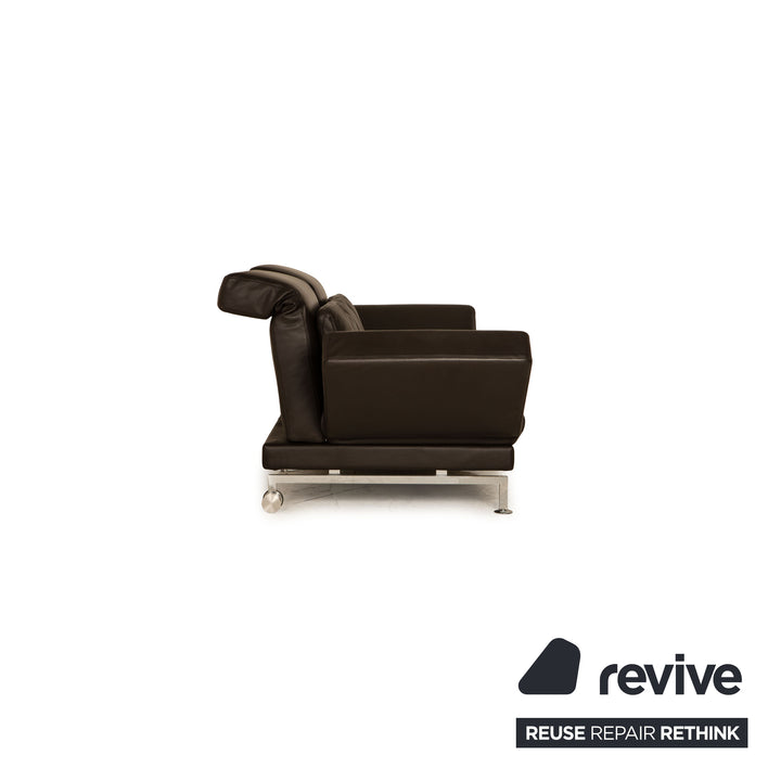 Brühl Moule (medium) Leder Zweisitzer Braun Dunkelbraun Sofa Couch