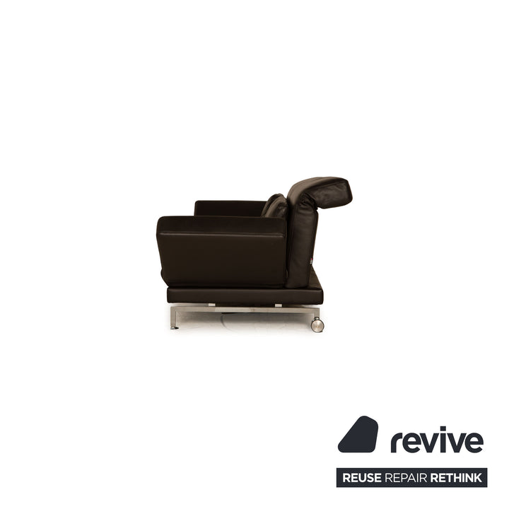 Brühl Moule (medium) Leder Zweisitzer Braun Dunkelbraun Sofa Couch