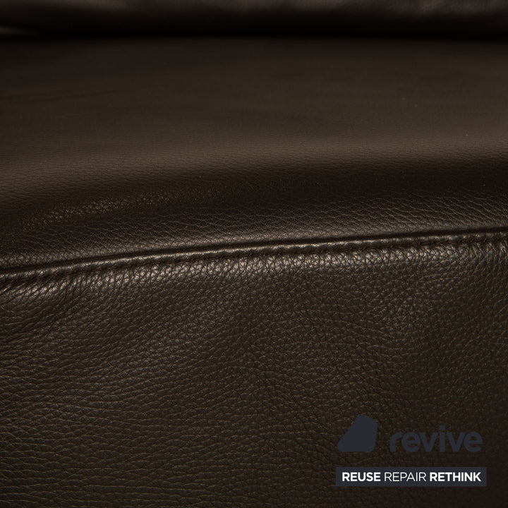 Brühl Moule (medium) Leder Zweisitzer Braun Dunkelbraun Sofa Couch