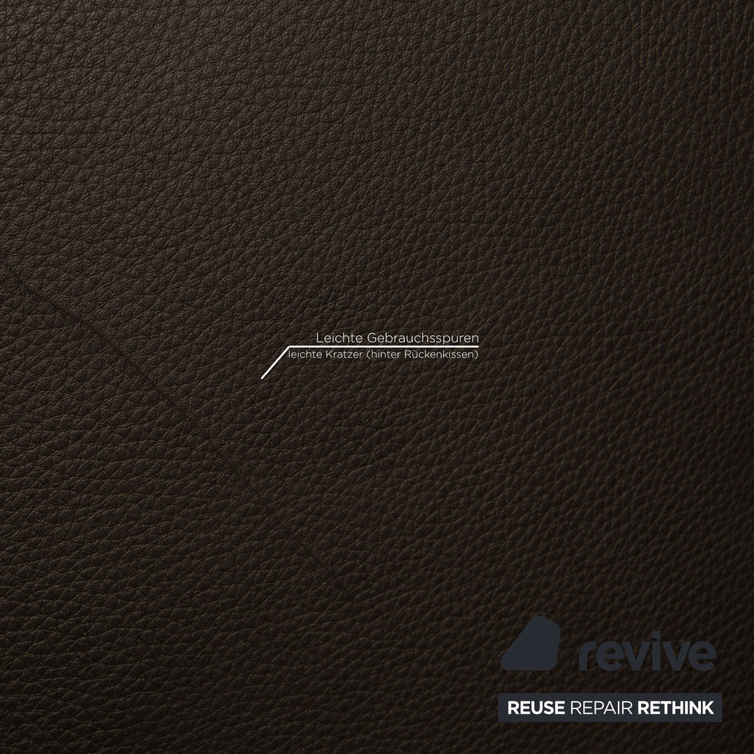 Brühl Moule (medium) Leder Zweisitzer Braun Dunkelbraun Sofa Couch