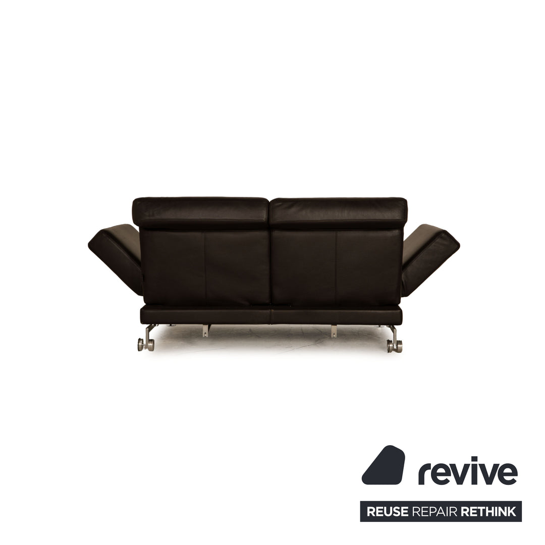 Brühl Moule (medium) Leder Zweisitzer Braun Dunkelbraun Sofa Couch
