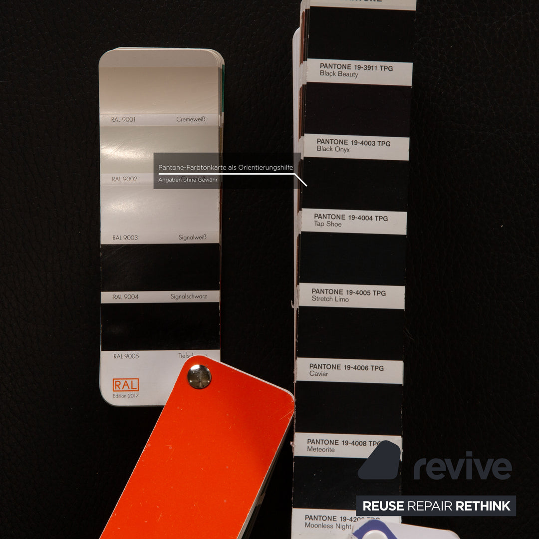 Brühl Moule (medium) Leder Zweisitzer Schwarz Sofa Couch manuelle Schlaffunktion