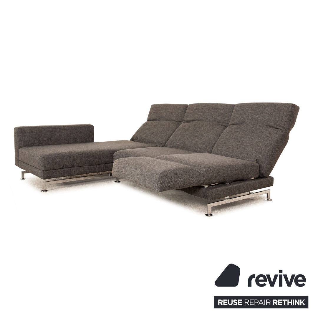 Brühl Moule Stoff Ecksofa Grau manuelle Funktion Relaxfunktion