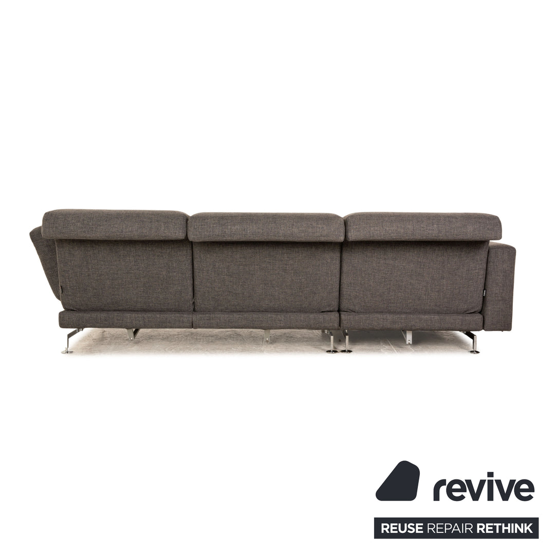 Brühl Moule Stoff Ecksofa Grau manuelle Funktion Relaxfunktion