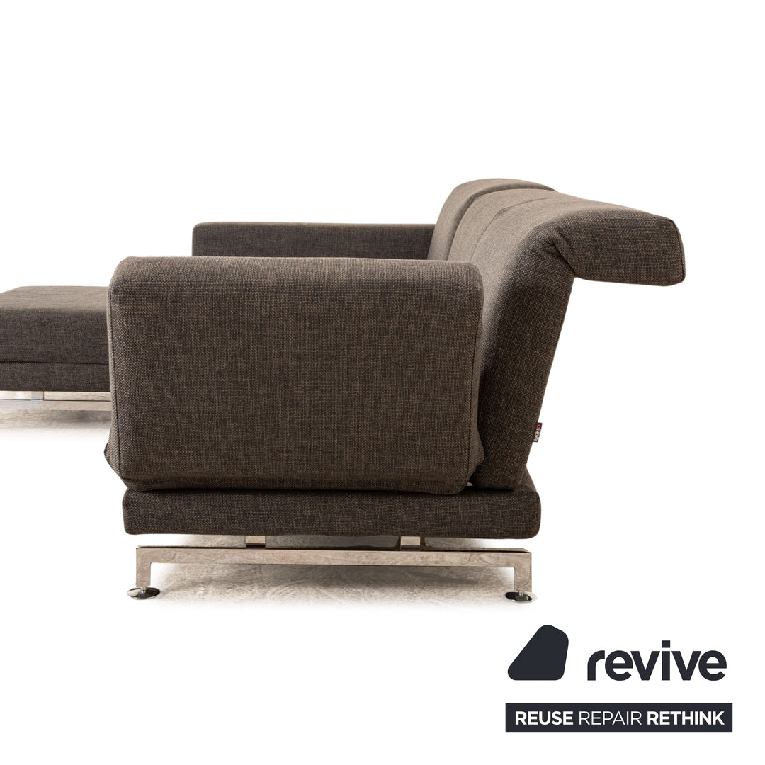 Brühl Moule Stoff Ecksofa Grau manuelle Funktion Relaxfunktion