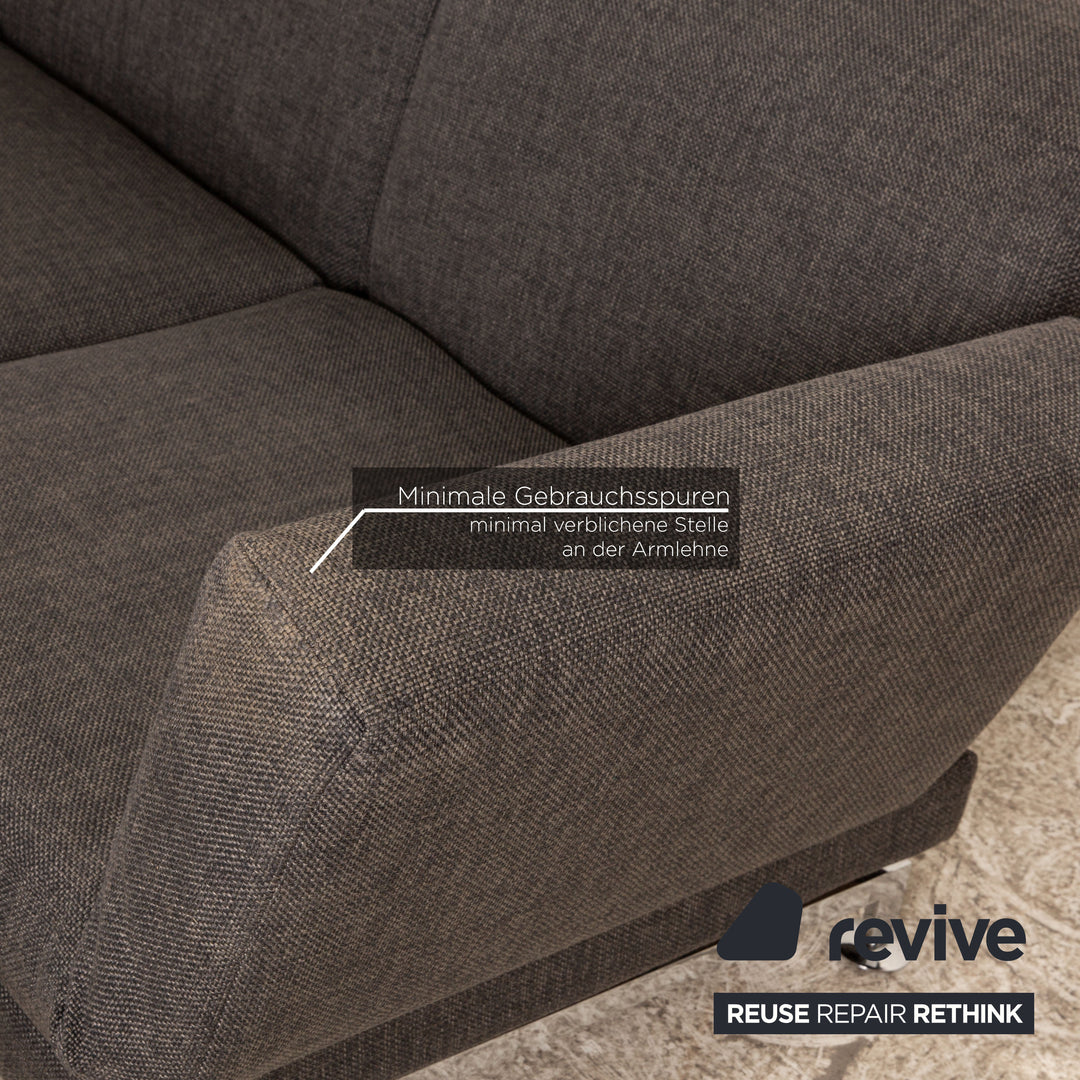 Brühl Moule Stoff Ecksofa Grau manuelle Funktion Relaxfunktion