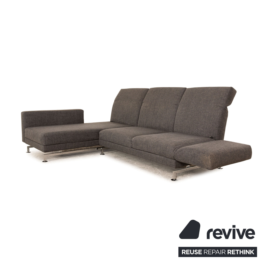 Brühl Moule Stoff Ecksofa Grau manuelle Funktion Relaxfunktion