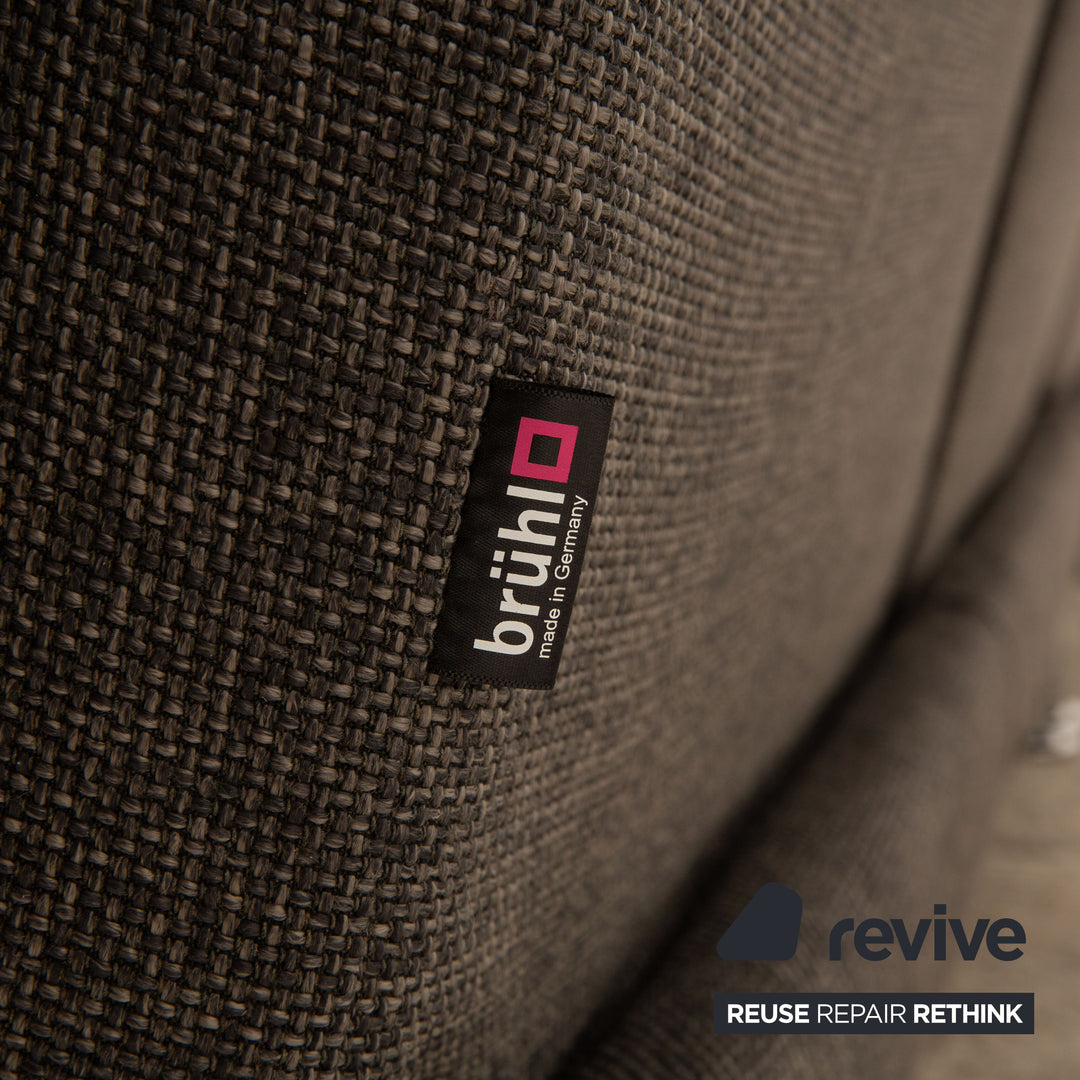 Brühl Moule Stoff Ecksofa Grau manuelle Funktion Relaxfunktion