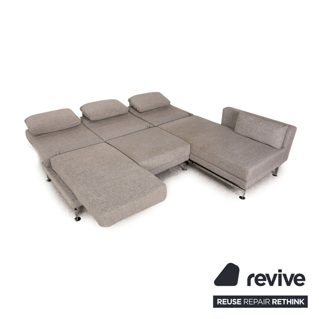 Brühl Moule Stoff Ecksofa Grau Sofa Couch Liegefunktion