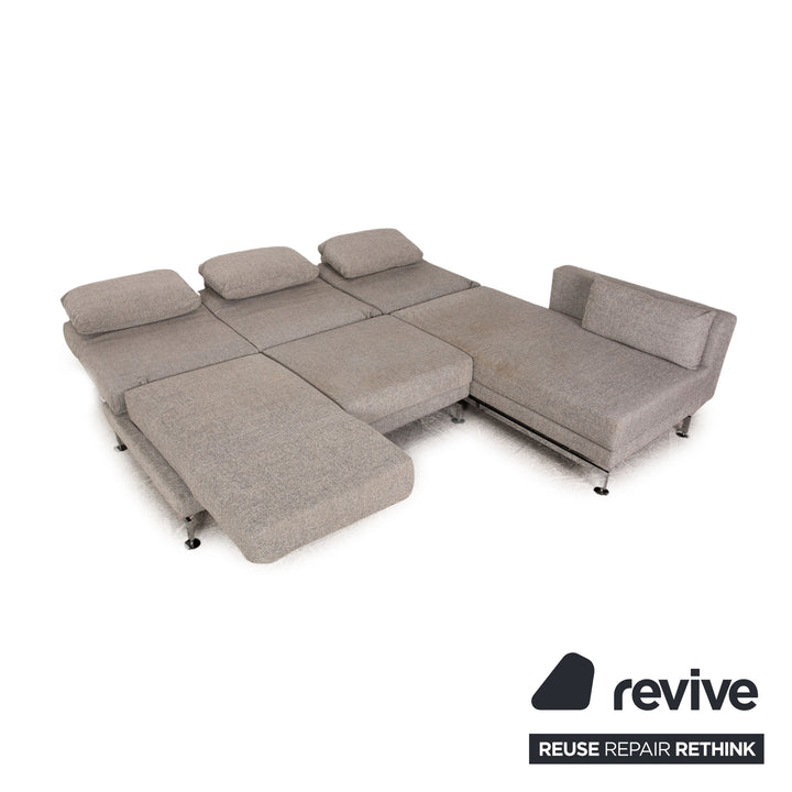 Brühl Moule Stoff Ecksofa Grau Sofa Couch Liegefunktion
