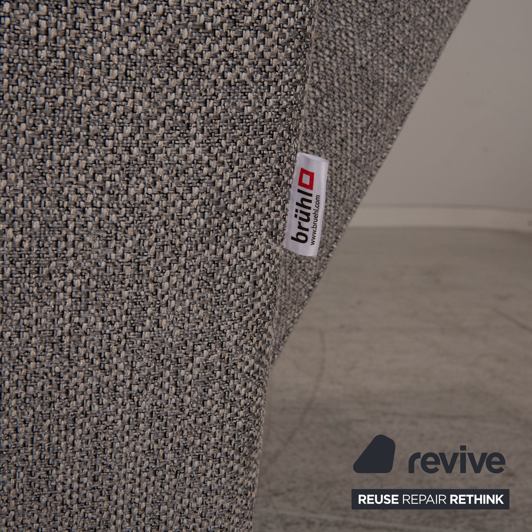 Brühl Moule Stoff Ecksofa Grau Sofa Couch Liegefunktion