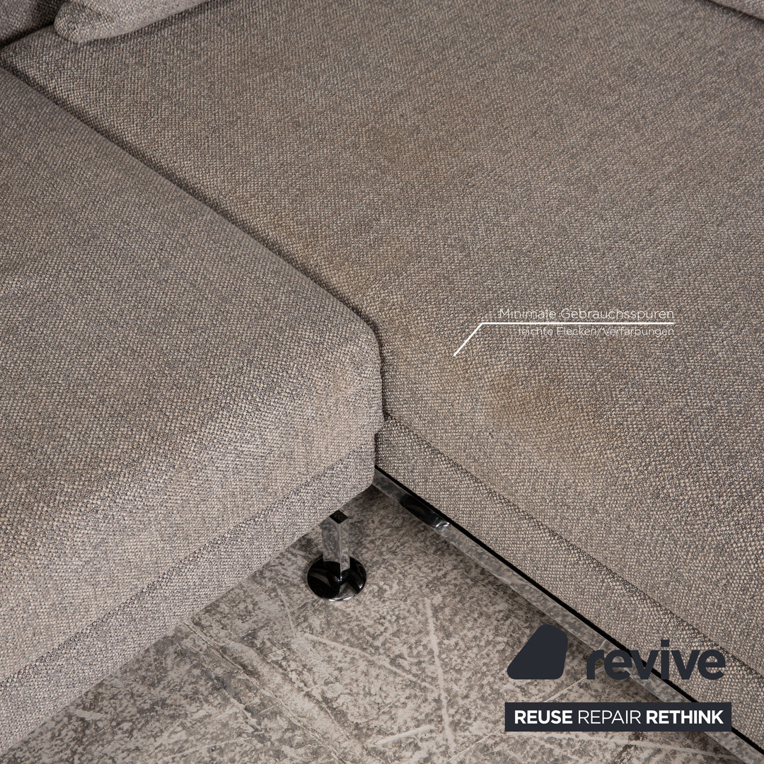 Brühl Moule Stoff Ecksofa Grau Sofa Couch Liegefunktion
