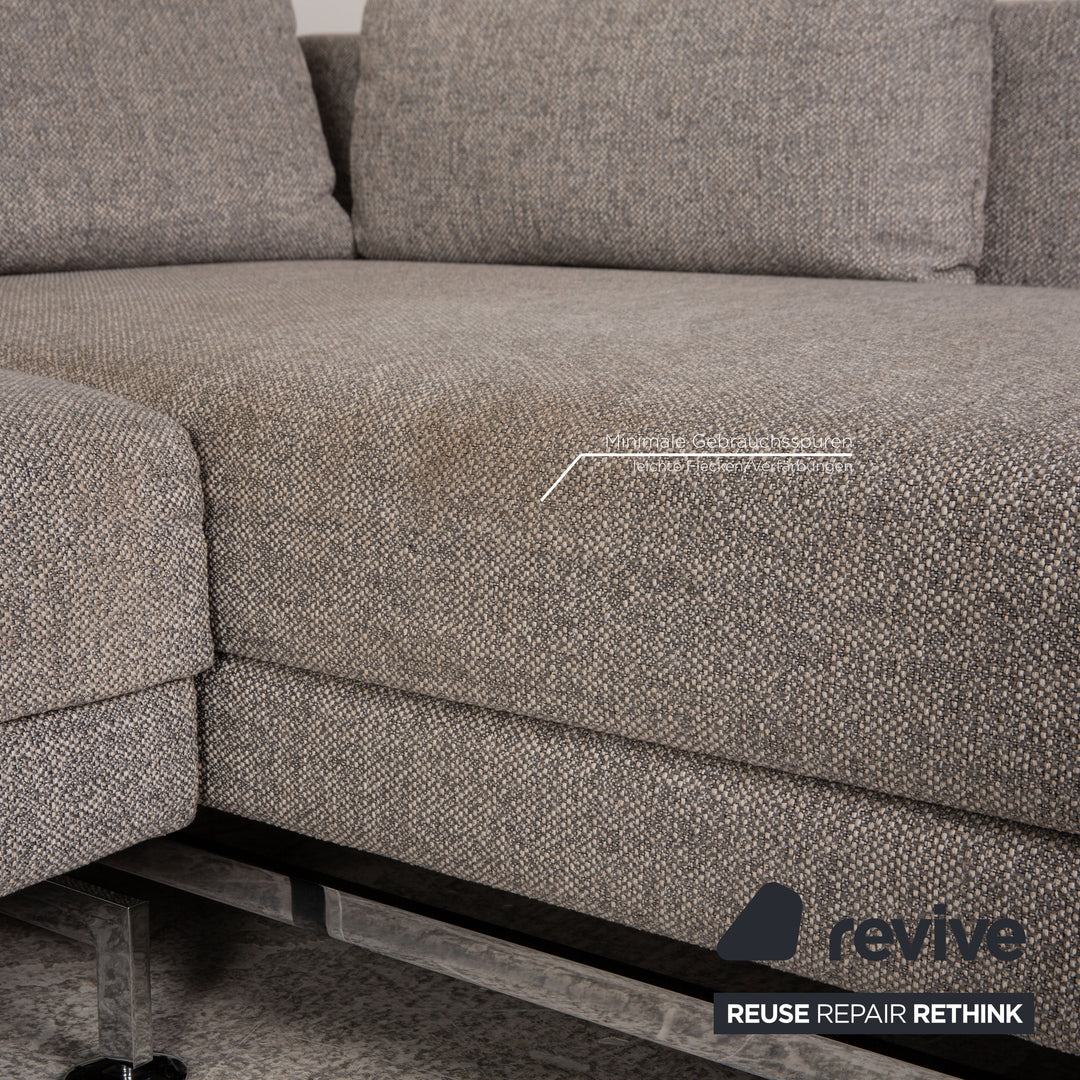 Brühl Moule Stoff Ecksofa Grau Sofa Couch Liegefunktion