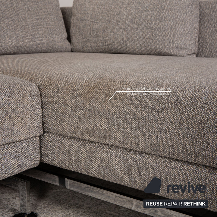 Brühl Moule Stoff Ecksofa Grau Sofa Couch Liegefunktion