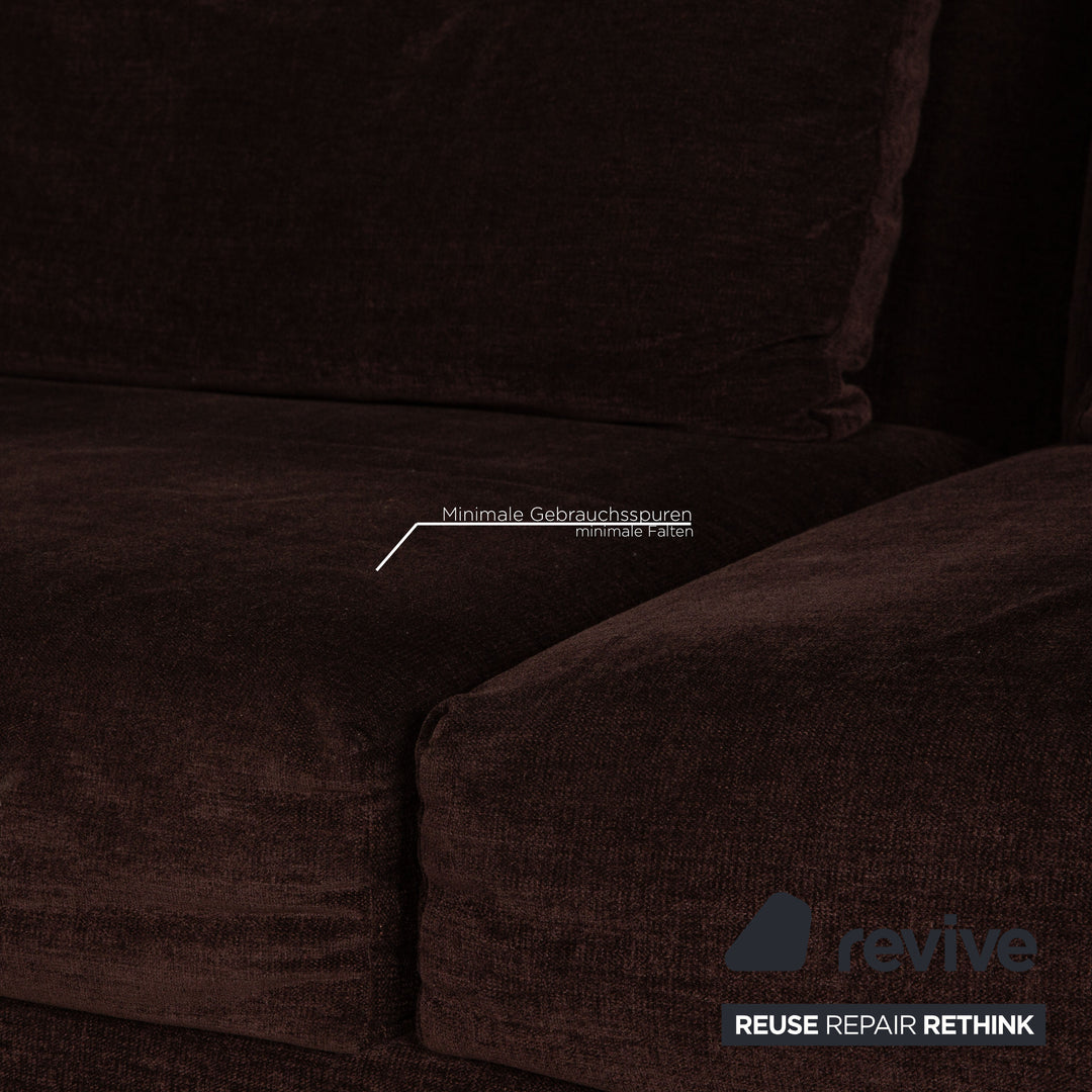 Brühl Moule Stoff Sofa Braun Ecksofa Couch Funktion Relaxfunktion